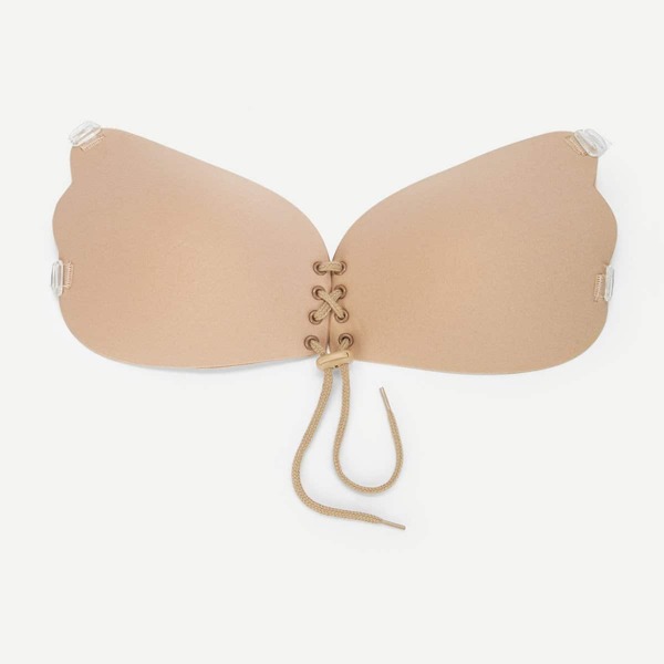 

Plus Self Adhesive Lace-Up Bra