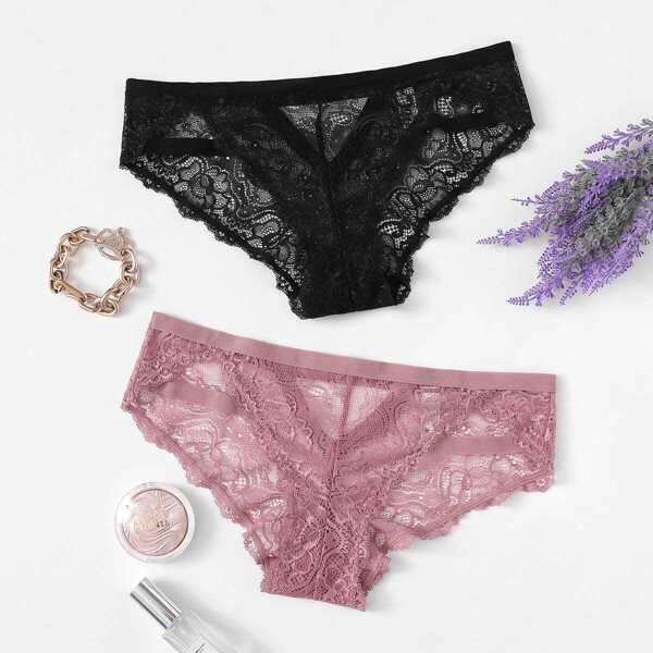 

Floral Lace Panty Set 2pcs