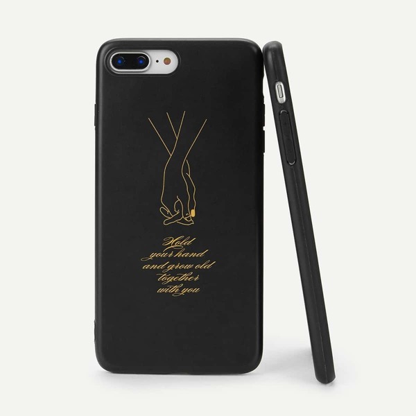 

Hand & Letter Pattern iPhone Case
