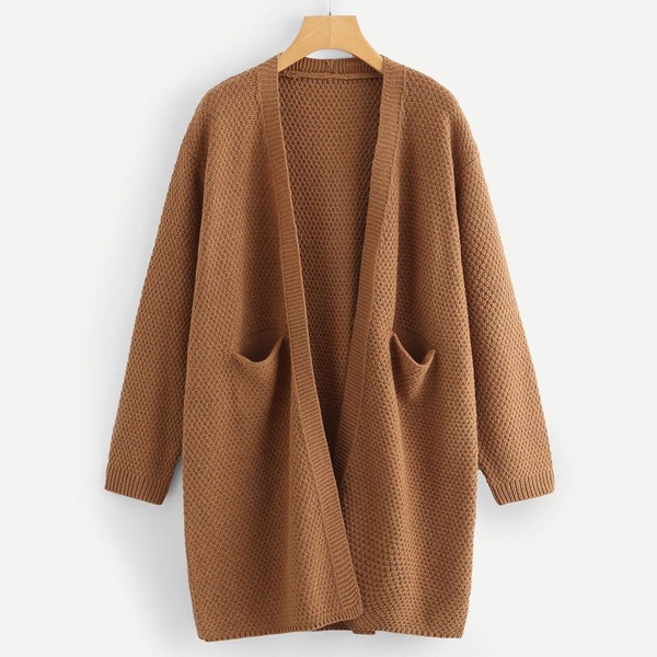 

Plus Open Front Pocket Cardigan