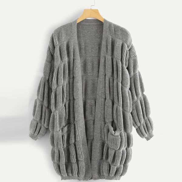 

Plus Open Front Pocket Cardigan