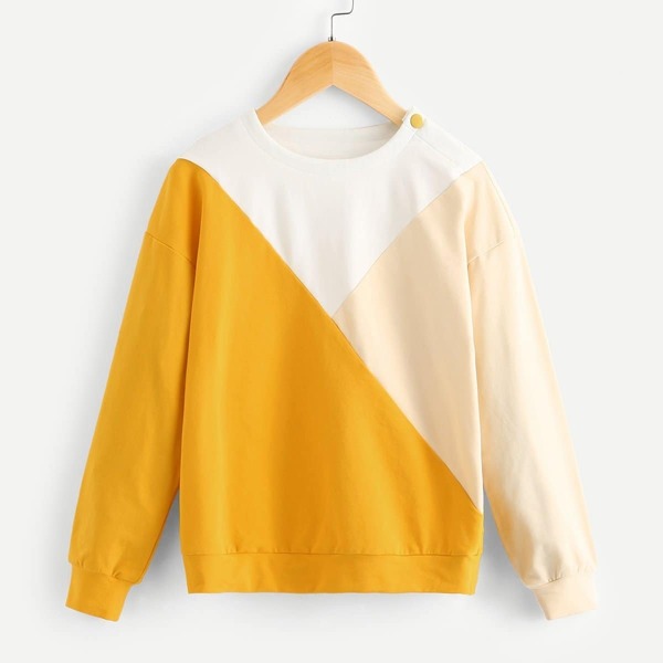 

Girls Cut And Sew Color Block Sweatshirt, Multicolor