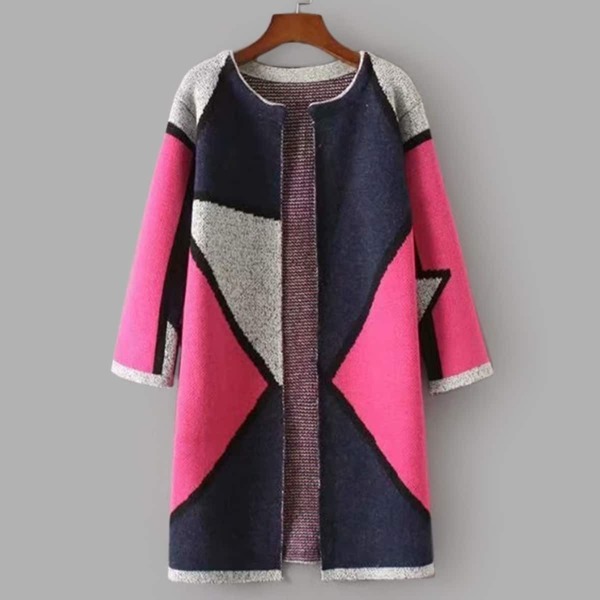 

Geo Pattern Long Cardigan, Multicolor