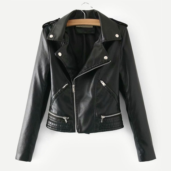 

Faux Leather Biker Jacket