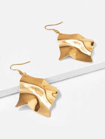 Abstract Metal Drop Earrings