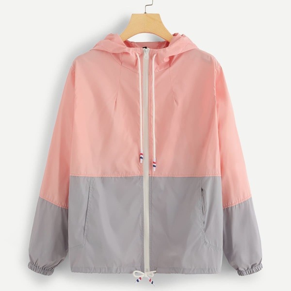 

Two tone Hooded Jacket