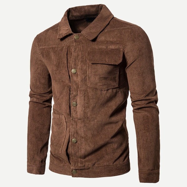 

Men Solid Corduroy Jacket