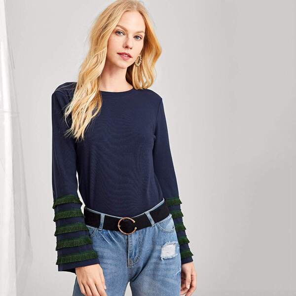 

Fringe Detail Tunic Tee