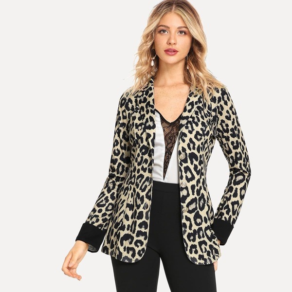 

Leopard Print Blazer, Multicolor