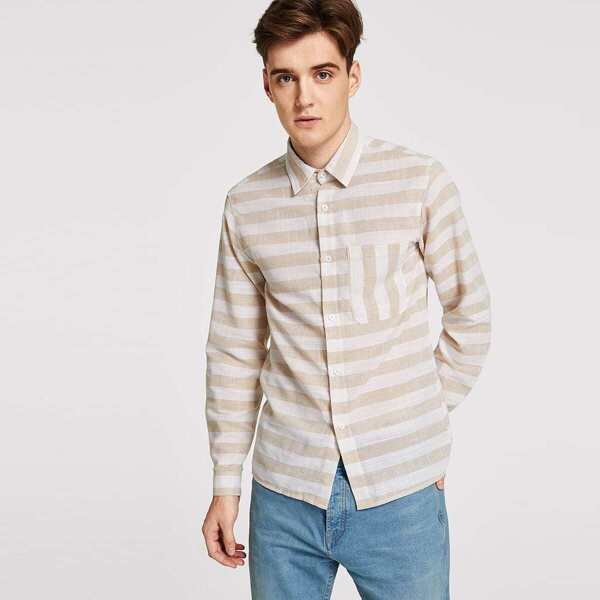 

Men Two Tone Button Up Shirt