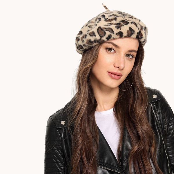 

Leopard Beret Cap