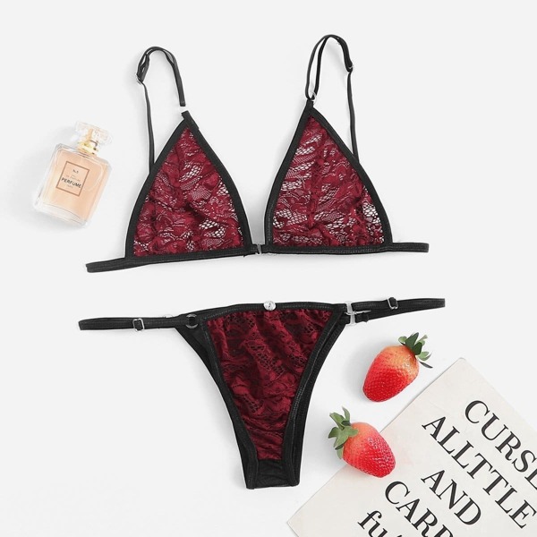 

Floral Lace Lingerie Set
