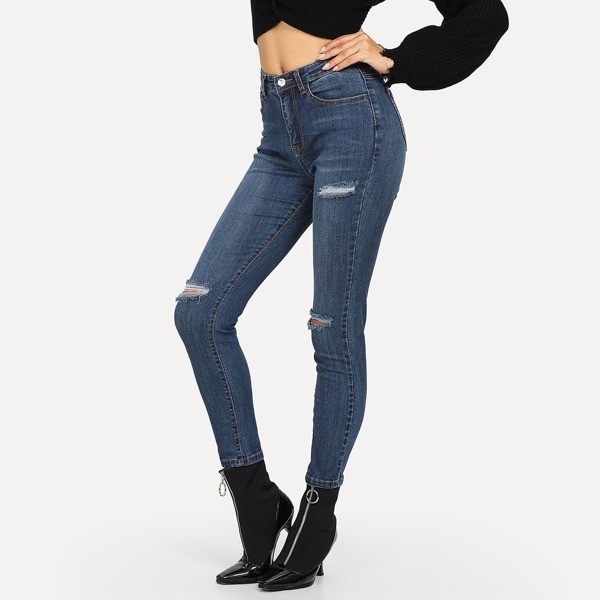 

Ripped Faded Wash Jeans