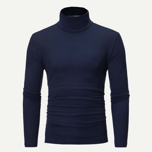 

Men Turtleneck Solid Tee