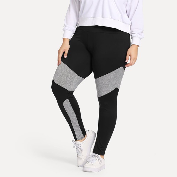 

Plus Contrast Panel Leggings