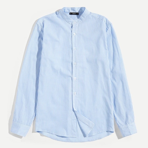 Men Striped Shirt, Blue