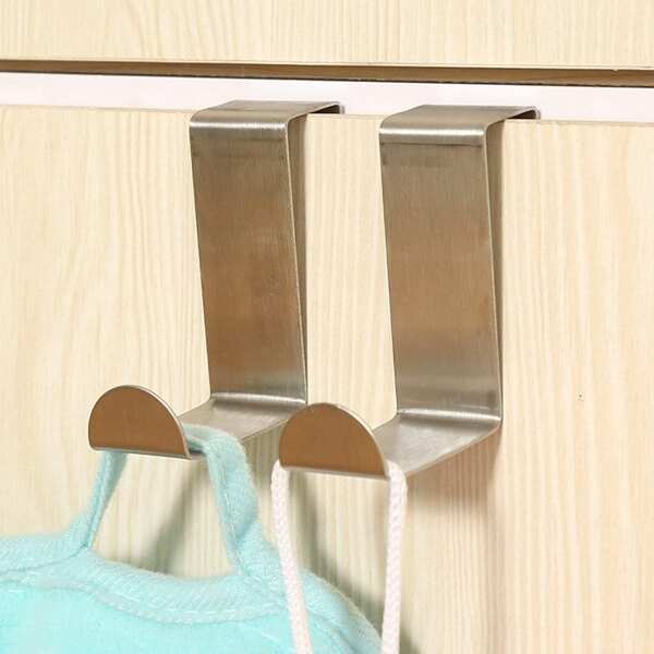 

S Type Door Hook 2pcs, Silver