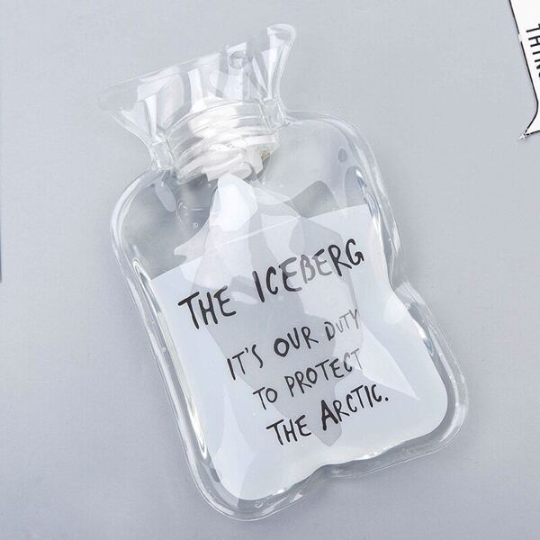 

Slogan Print Clear Hot-water Bag