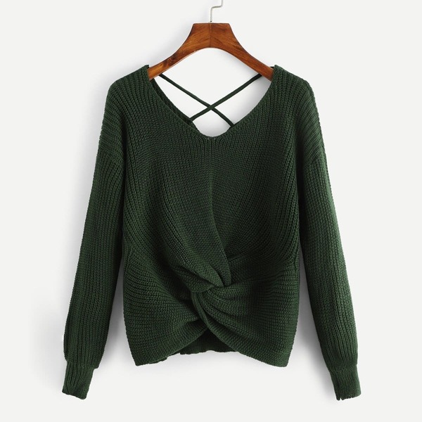 

Criss Cross Twist Detail Sweater