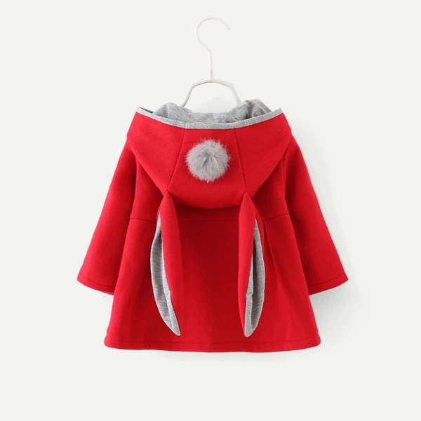 

Girls Pom Pom Detail Hooded Outerwear