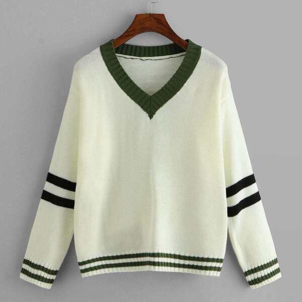 

Stripe Contrast Sweater