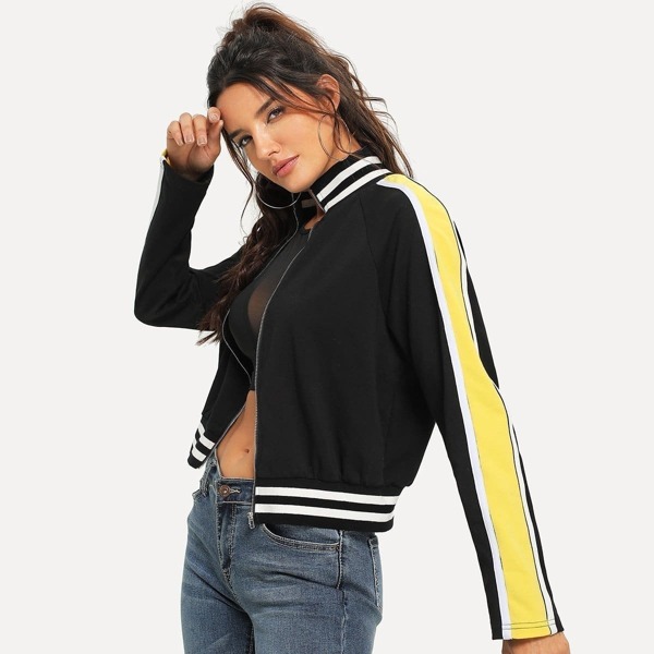 

Zip Up Raglan Sleeve Sweatshirt