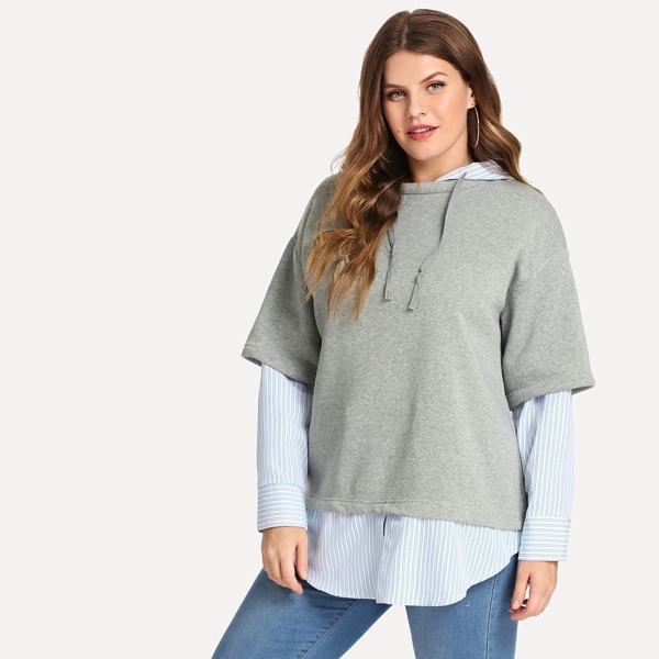 

Plus 2 In 1 Striped Sweatshirt