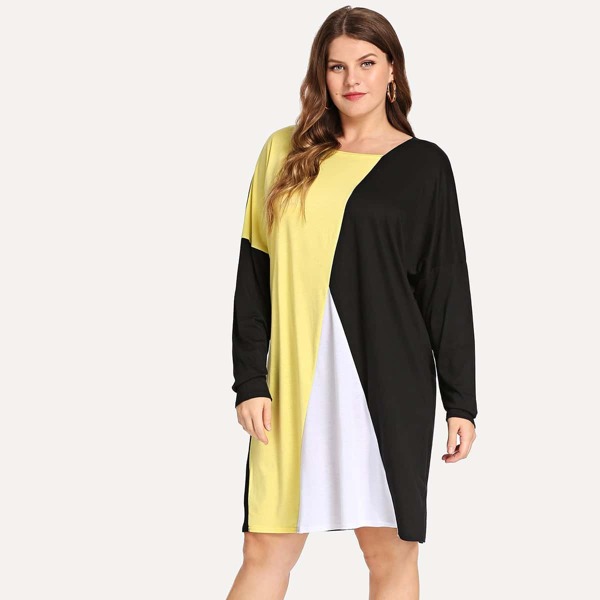 

Plus Color Block Dress