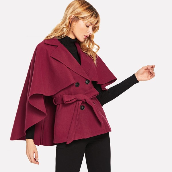 

Knot Notched Neck Solid Coat
