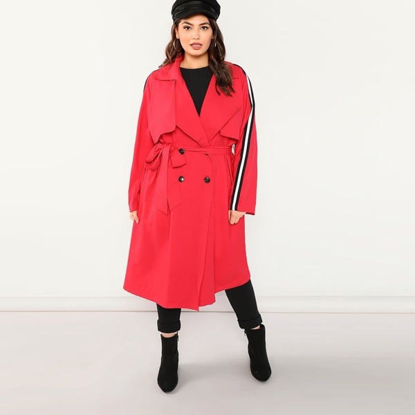 

Plus Pocket Patched Buttoned Up Coat