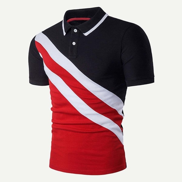 

Men Cut And Sew Polo Shirt