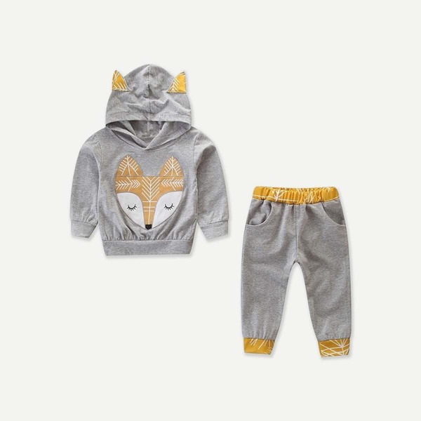 

Toddler Boys Cartoon Print Hoodie With Pants