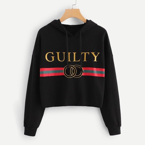 

Plus Graphic Print Drop Shoulder Hoodie