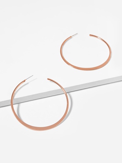 Plain Oversize Hoop Earrings