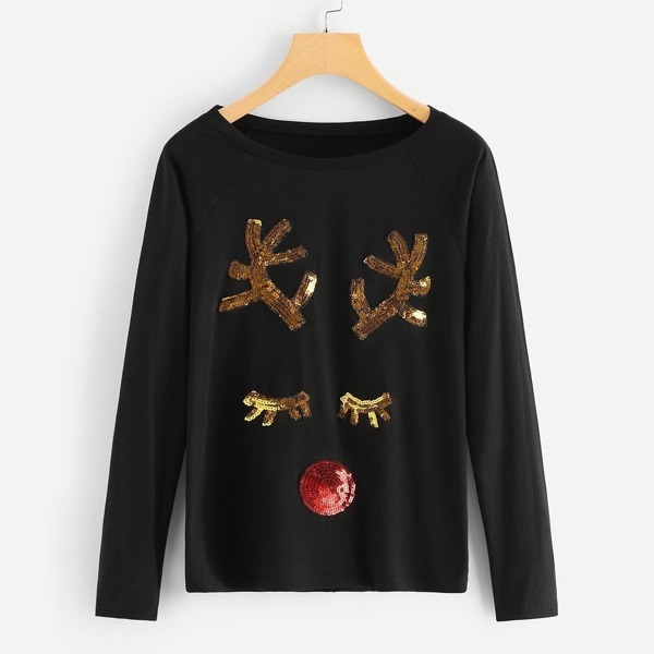 

Contrast Sequin Tee