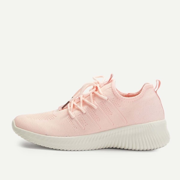 

Knit Design Lace Up Sneakers