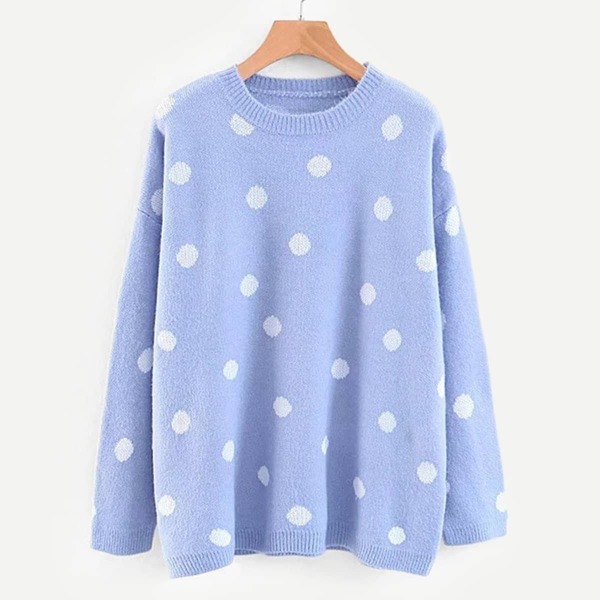 

Drop Shoulder Spot Sweater