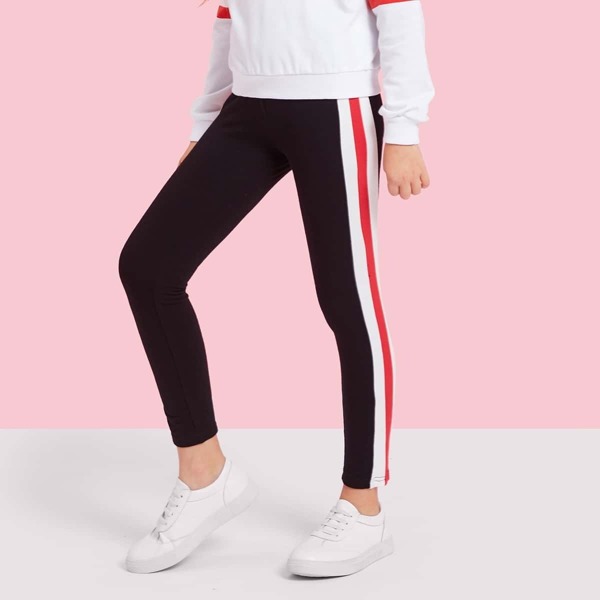 

Girls Tape Side Leggings, Multicolor