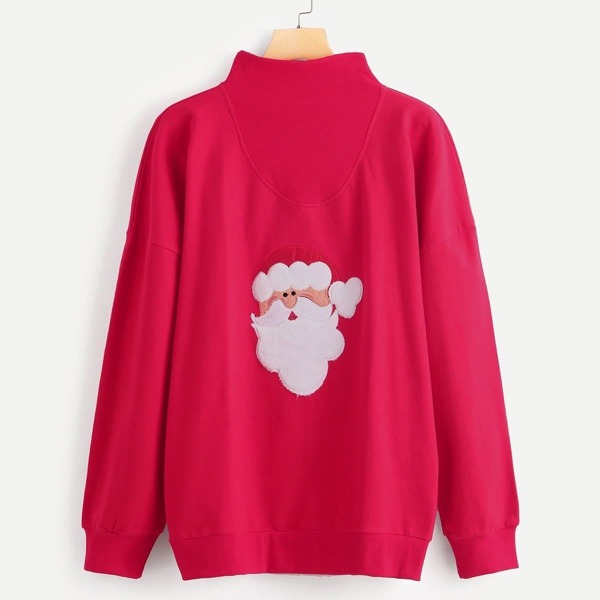 

Men Christmas Embroidered Turtleneck Sweatshirt