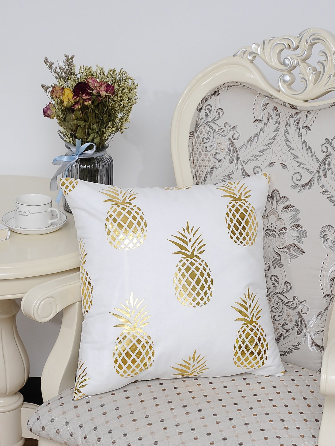 pineapple print cushion cover