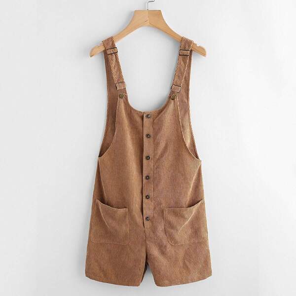 

Plus Dual Pocket Corduroy Overalls, Camel