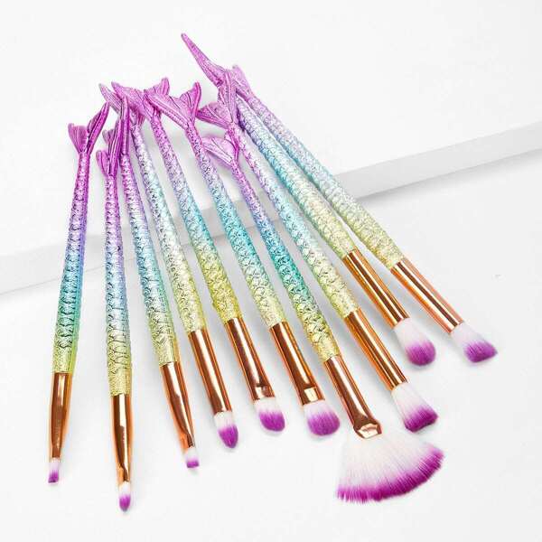 

Fishtail Handle Makeup Brushes 10pcs