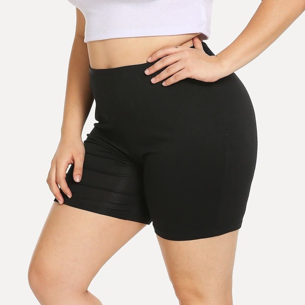 

Plus Solid Biker Shorts