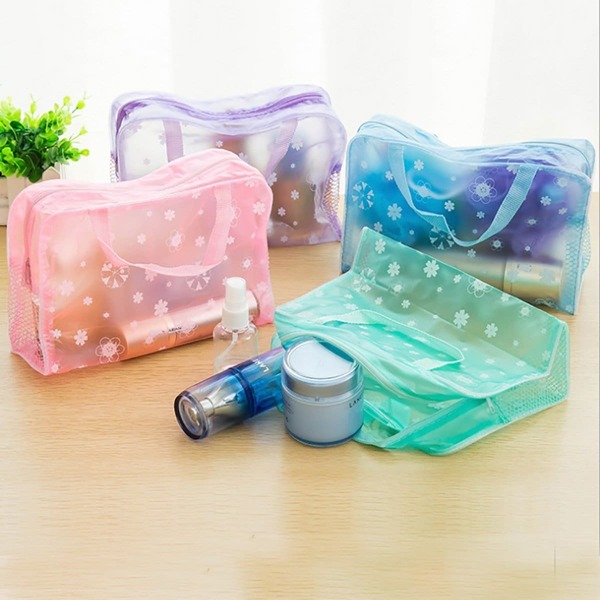 

Random Color Zipper Storage Bag 3pcs, Multicolor