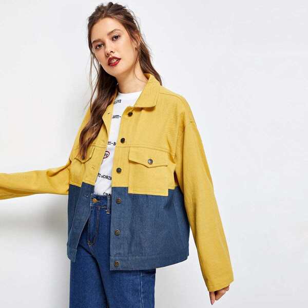 

Cut and Sew Patched Detail Jacket