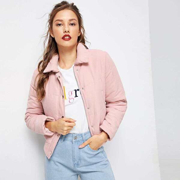 

Solid Puffer Coat