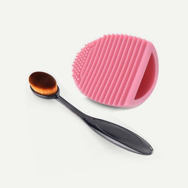 

Makeup Brush 1pc & Makeup Brush Scrubber 1pc, Multicolor