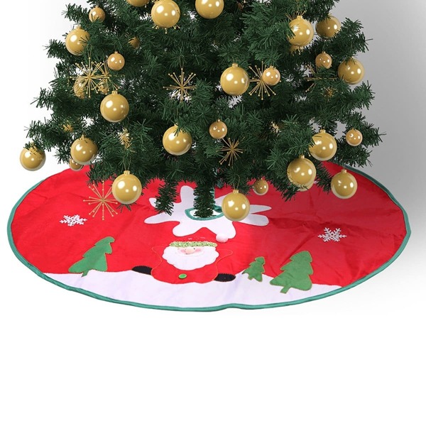

Christmas Santa Claus Print Tree Skirt, Red