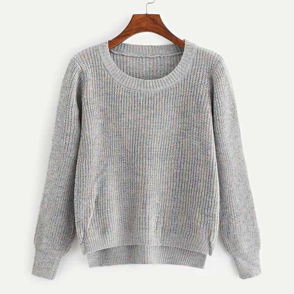 

High Low Solid Sweater