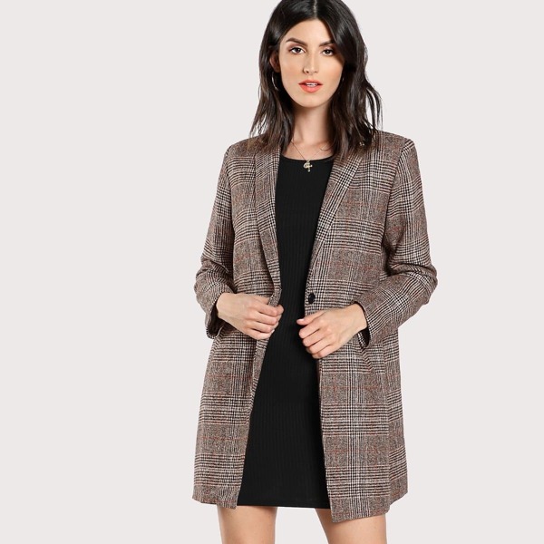 

Plaid Boxy Coat